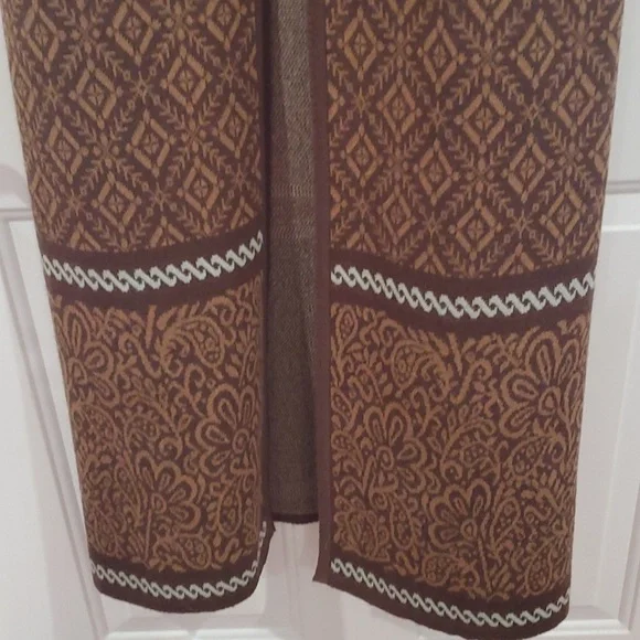 County Clothing Vintage Long Brown Vest Size Large - Picture 6 of 10